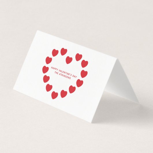 Niedliche rote Herzen Moderne Gebräuche Valentinst (Vorderseite)