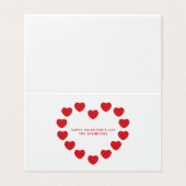 Niedliche rote Herzen Moderne Gebräuche Valentinst (Außenseite Aufgefaltet)