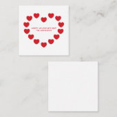 Niedliche rote Herzen Moderne Gebräuche Valentinst Begleitkarte (Vorne/Hinten)