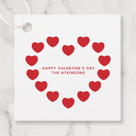 Niedliche rote Herzen Moderne Gebräuche Valentinst Geschenkanhänger