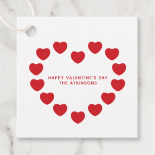 Niedliche rote Herzen Moderne Gebräuche Valentinst Geschenkanhänger