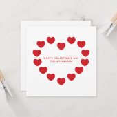 Niedliche rote Herzen Moderne Gebräuche Valentinst Karte (Vorderseite/Rückseite Beispiel)