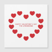 Niedliche rote Herzen moderne Valentintagskarte Magnetkarte (Vorderseite)