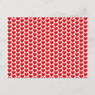 Niedliche rote Herzen Muster der modernen Valentin Postkarte