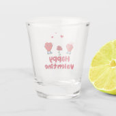 niedliche rote Herzen Schnapsglas (Rückseite)