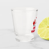 niedliche rote Herzen Schnapsglas (Links)