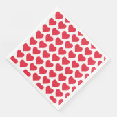 ❤️ Niedliche rote Herzen Serviette (Ecke)