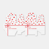 Niedliche rote Herzen und Band nach Maß Geschenkschachtel (Ungefaltet)