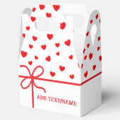 Niedliche rote Herzen und Band nach Maß Geschenkschachtel (Geöffnet)