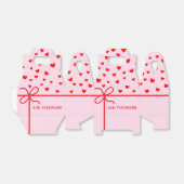 Niedliche rote Herzen und Band nach Maß Geschenkschachtel (Ungefaltet)