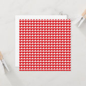Niedliche rote Herzmuster minimalistisch modern el Karte (Vorderseite/Rückseite Beispiel)