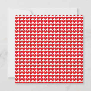 Niedliche rote Herzmuster minimalistisch modern el Karte