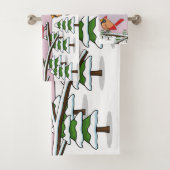 Niedliche Rote Kardinal Liebe Winterlandschaft Badhandtuch Set (Insitu)
