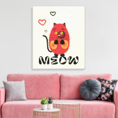 Niedliche rote Katze Leinwanddruck (Insitu (Wohnzimmer))