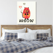 Niedliche rote Katze Leinwanddruck (Insitu (Schlafzimmer))