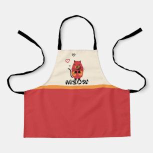 Niedliche rote Katze Schürze