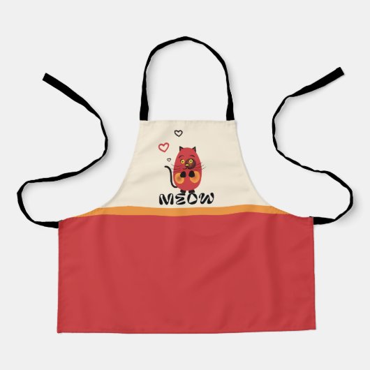 Niedliche rote Katze Schürze (Vorderseite)