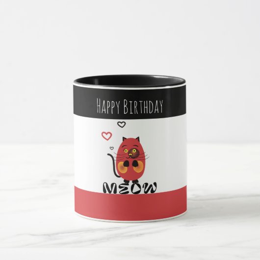 Niedliche rote Katze Tasse (Zentrum)