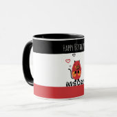 Niedliche rote Katze Tasse (Vorderseite Links)