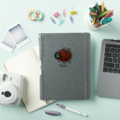 Niedliche , rote Ladybug-Cartoon-Abbildung Aufkleber (iPad Hülle)