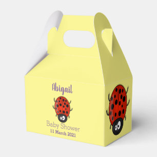 Niedliche , rote Ladybug-Cartoon-Abbildung Geschenkschachtel