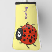 Niedliche , rote Ladybug-Cartoon-Abbildung Golf Headcover (Rotieren 90)