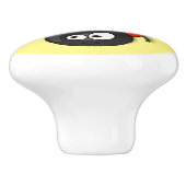 Niedliche , rote Ladybug-Cartoon-Abbildung Keramikknauf (Seitenansicht)