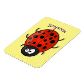 Niedliche , rote Ladybug-Cartoon-Abbildung Magnet (Linke Seite)