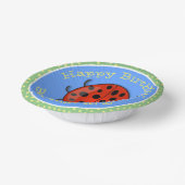 Niedliche , rote Ladybug-Cartoon-Abbildung Pappteller (Gewinkelt)