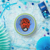 Niedliche , rote Ladybug-Cartoon-Abbildung Pappteller (Party)