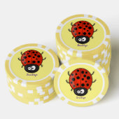 Niedliche , rote Ladybug-Cartoon-Abbildung Pokerchips (Stapel)
