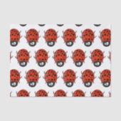 Niedliche , rote Ladybug-Cartoon-Abbildung Seidenpapier (Vorderseite)
