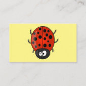 Niedliche , rote Ladybug-Cartoon-Abbildung Visitenkarte (Rückseite)