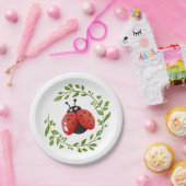 Niedliche rote Ladybug-Papierplatte Pappteller (Party)