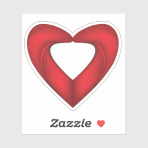 Niedliche Rote Liebe Aufkleber