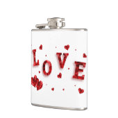 Niedliche Rote Liebe Herzens Flachmann (Links)