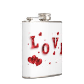 Niedliche Rote Liebe Herzens Flachmann (Rechts)