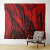 Niedliche Rote Marmorblüte Wandteppich (Beispiel (Horizontal))