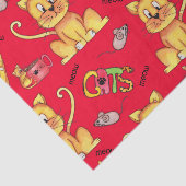 Niedliche Rote Meow-Katzen Seidenpapier (Ausschnitt)