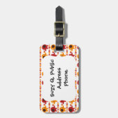 Niedliche rote orange Elefant-Freunde, die Stämme Gepäckanhänger (Vorderseite vertikal)