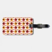 Niedliche rote orange Elefant-Freunde, die Stämme Gepäckanhänger (Rückseite horizontal)