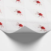 Niedliche Rote Orb-Weaver-Spinne Geschenkpapier (Ecke)