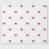 Niedliche Rote Orb-Weaver-Spinne Geschenkpapier (Flach)