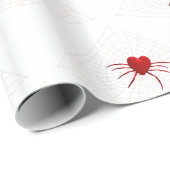 Niedliche Rote Orb-Weaver-Spinne Geschenkpapier (Rolleneckpunkt)