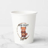 Niedliche rote Panda Tiere Kaffee Tee Custom Shop Pappbecher (Vorderseite)