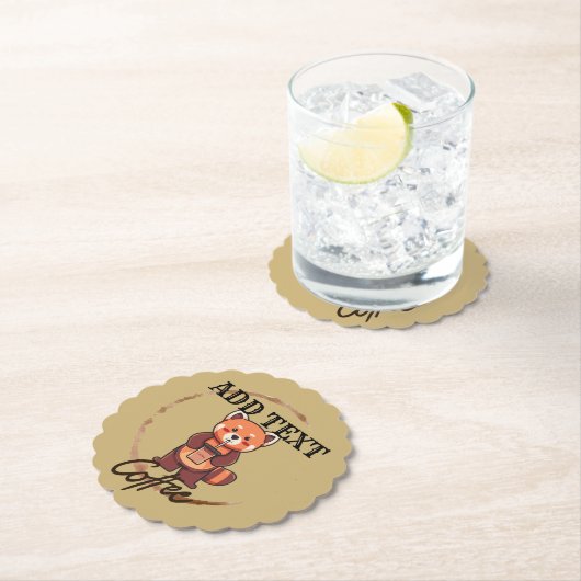 Niedliche rote Panda Tiere Kaffee Tee Custom Shop Untersetzer (Vor Ort)