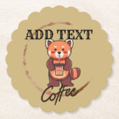 Niedliche rote Panda Tiere Kaffee Tee Custom Shop Untersetzer (Vorderseite)