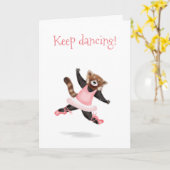 Niedliche rote Pandakarte "behalt Tancing" Karte (Gelbe Blume)