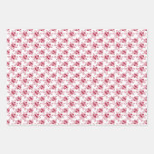 Niedliche Rote Rosen Muster-Papierblätter für Moti Geschenkpapier Set (Vorderseite 2)