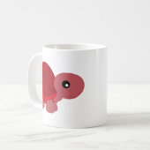 Niedliche rote Schildkröte Kaffeetasse (Vorderseite Links)